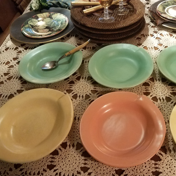 Cyclamen Pottery Soup/ Pasta  Bowls.. a Museum/Gallery Curated Design. - Picture 6 of 6